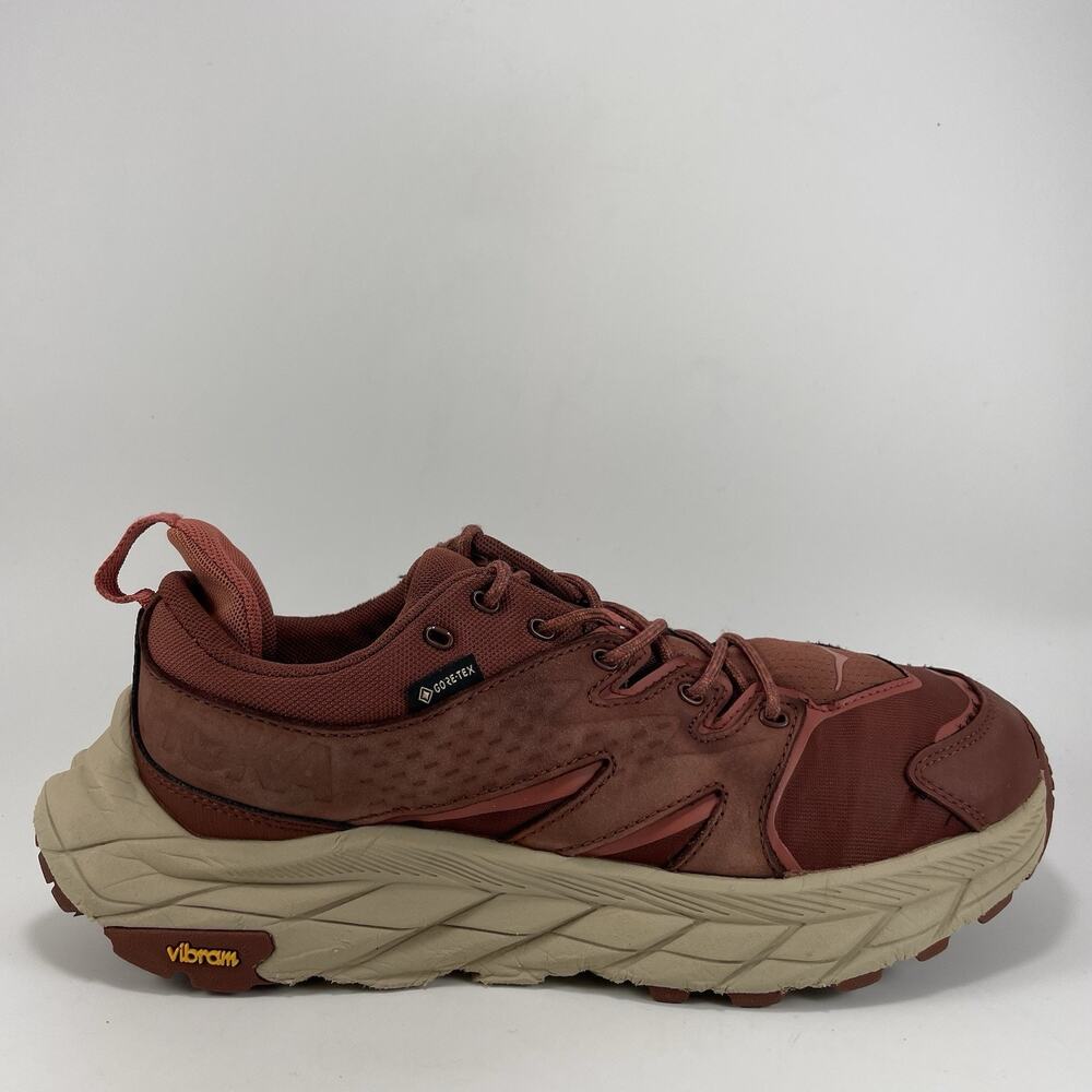Hoka One One Anacapa Low GTX Hiking Sneakers Women Size 9 B Cherry Rust Red